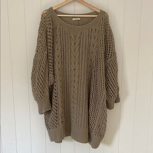 Ryan Roche 100% Cashmere Fisherman Sweater